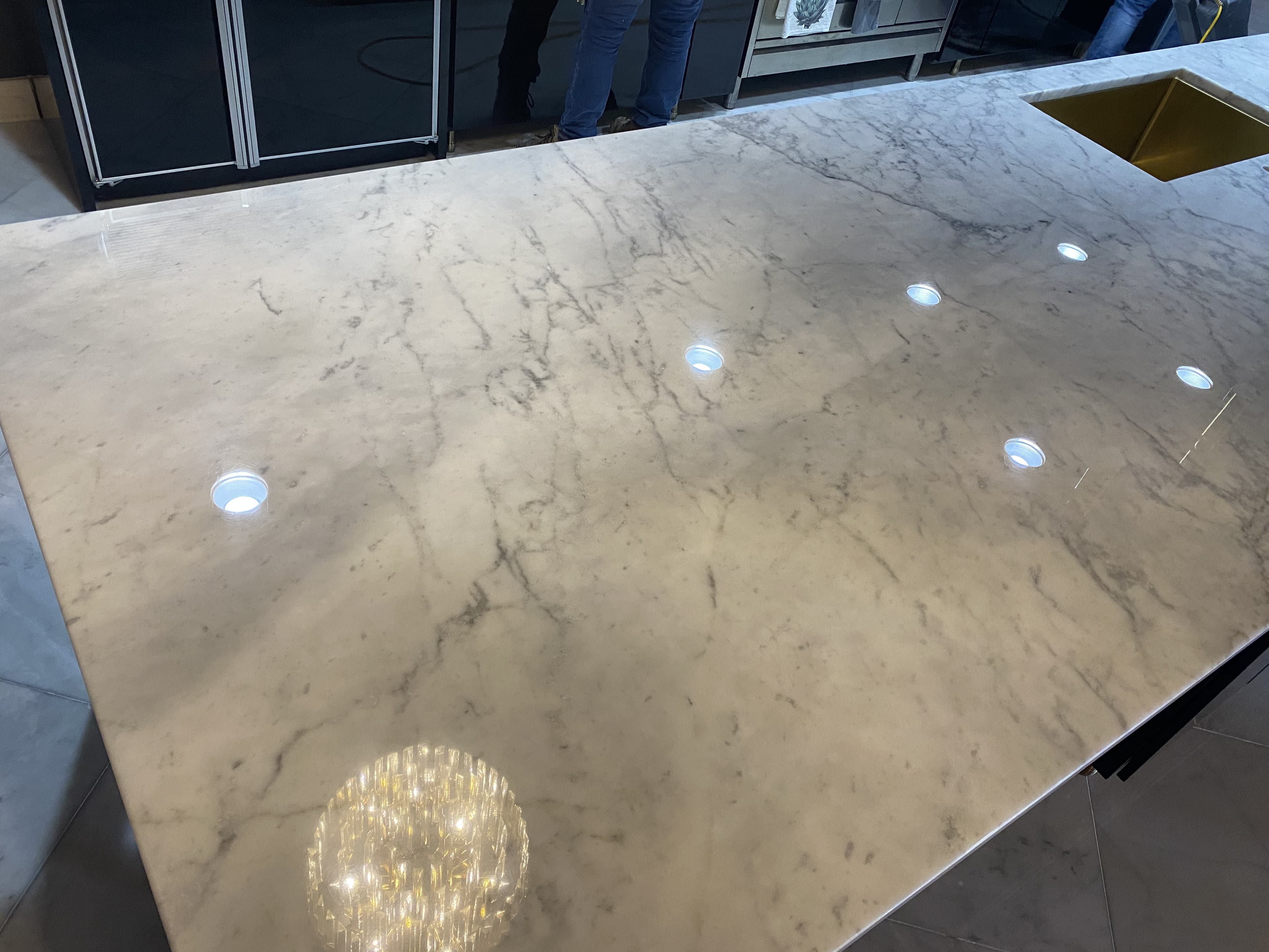 Carrara marble island after AntiEtch